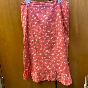 J.Crew Pink and White Polkadot Medium-Skirt